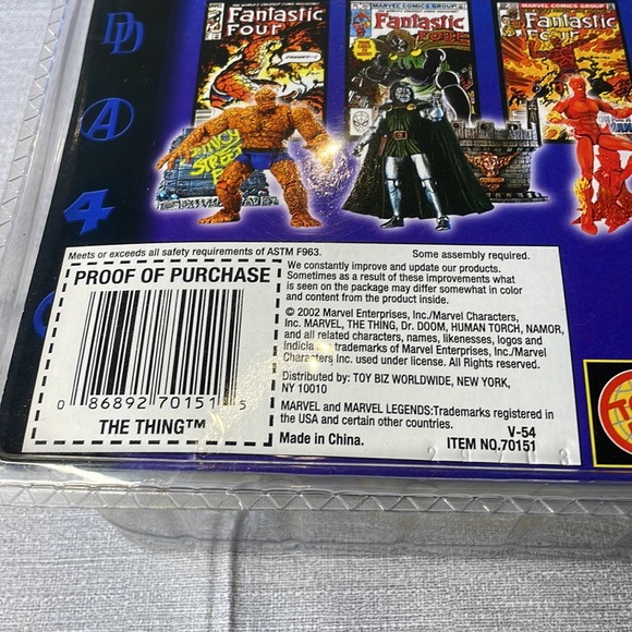 2002 Marvel legends THE THING toy action figure NIP with comic book - Picture 7 of 9